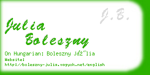 julia boleszny business card